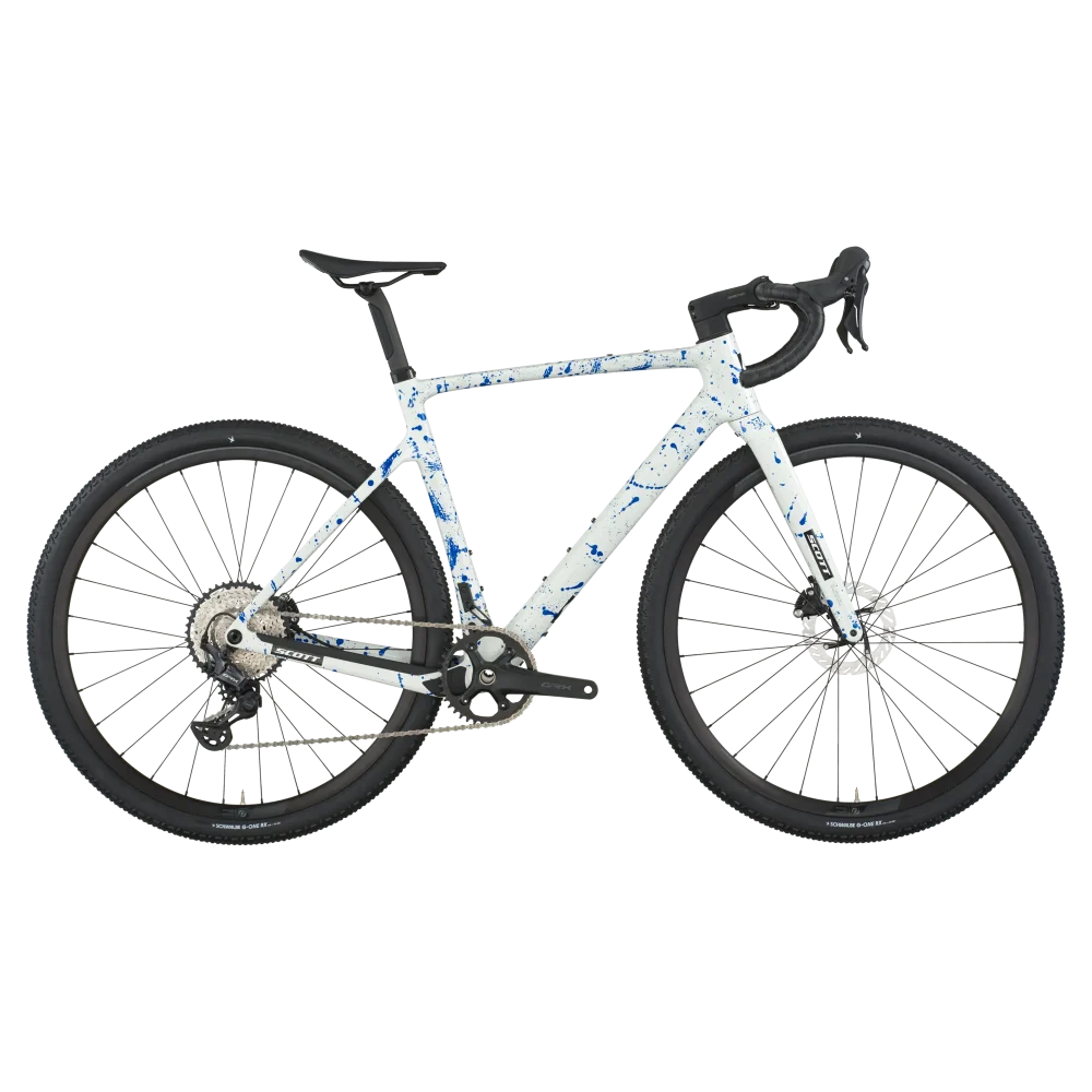 Scott Addict Gravel  30 White / Splatter Blue